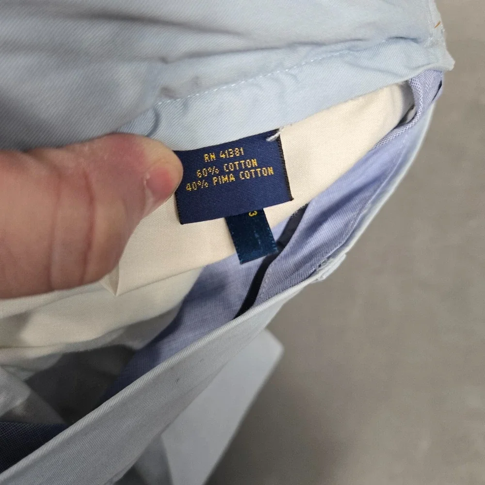Polo Ralph Lauren pants mens 32x30 light blue pima classic fit lightweight chino